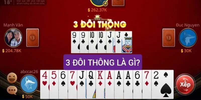 Ba đôi thông là bộ ba đôi bài liên tiếp nhau